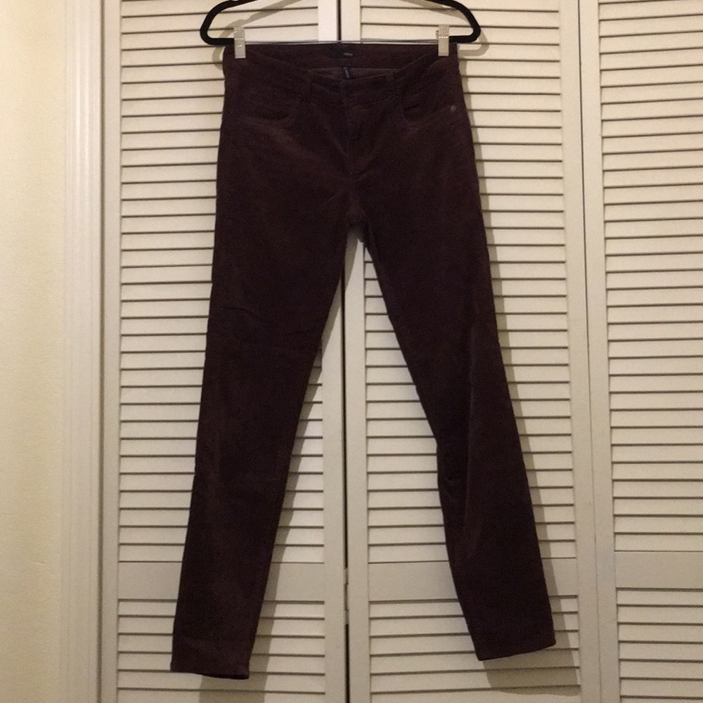 Maroon Skinny Corduroy